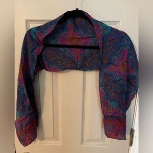 Vintage Floral Paisley Long Scarf - Vintage floral paisley long scarf